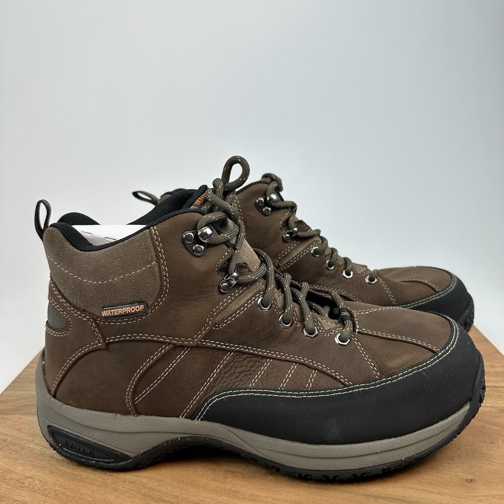 New Men's Dunham Lawrence Steel‎ Toe Suede Waterproof Work Boots Shoes Sz 8.5 4E